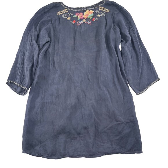 Johnny Was Women's Size XS Embroidered Tunic Top Cupra Rayon & Polyester - Picture 5 of 5